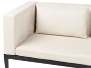 Garten Ecksofa mit Tisch 3-Sitzer BRACCIANO zertifiziertes Akazienholz Hellbeige linksseitig_956260
