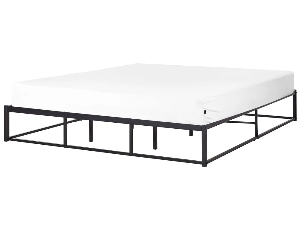 Bett mit Lattenrost Metall VIRY 180 x 200 cm Schwarz