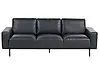 Sofa 3-Sitzer SOVIK Kunstleder Schwarz