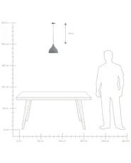 Pendant Lamp LAMBRO Concrete Light Grey_729819