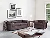 Sofa 3-Sitzer CHESTERFIELD Echtleder Braun
