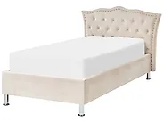 Krevet s prostorom za pohranu METZ Samet bež 90 x 200 cm_861389