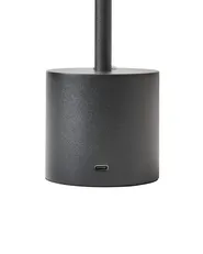 Kabellose LED Tischlampe LIZANDRO mit Dimmer Metall Schwarz_940367