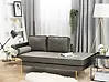 Linksseitige Chaiselongue MIRAMAS Samtstoff Taupe
