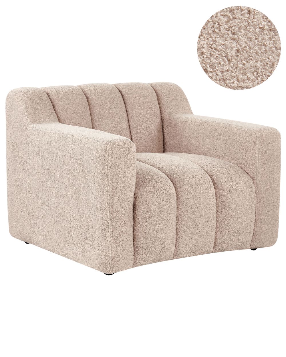 Fauteuil AGERUP Bouclé Beige