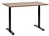 Schreibtisch manuell höhenverstellbar DESTINAS 120 cm x 72 cm Braun / Schwarz
