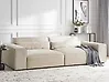 Modulsofa 2-Sitzer HELLNAR Samtstoff Hellbeige