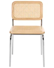 Set of 2 Dining Chairs CORVALLIS PE Rattan Light Brown_1061978