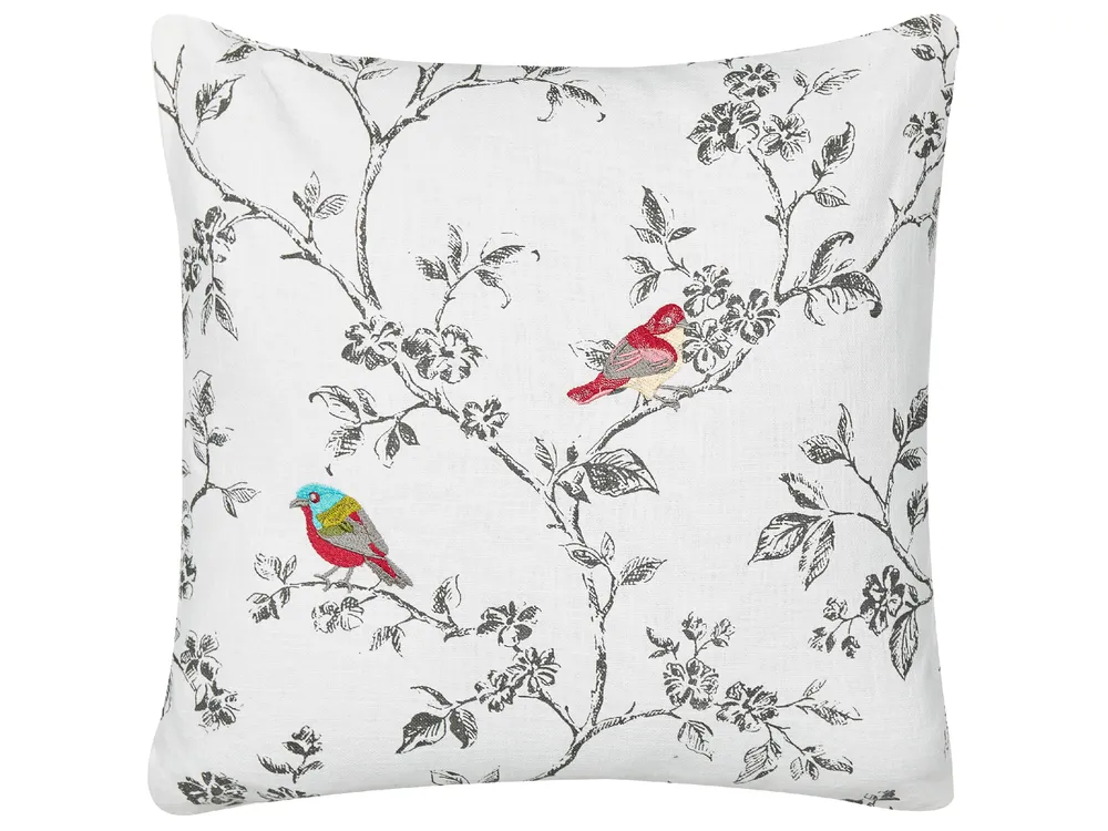 Dekokissen DILLENIA Baumwolle 45 x 45 cm Weiß