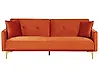 Schlafsofa 3-Sitzer LUCAN Samtstoff Orange