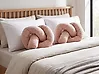 Dekokissen 2er Set GLADIOLUS 172 x 14 cm Bouclé Rosa Ohne Muster