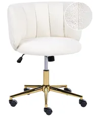 Desk Chair PELORA Boucle White_1085765