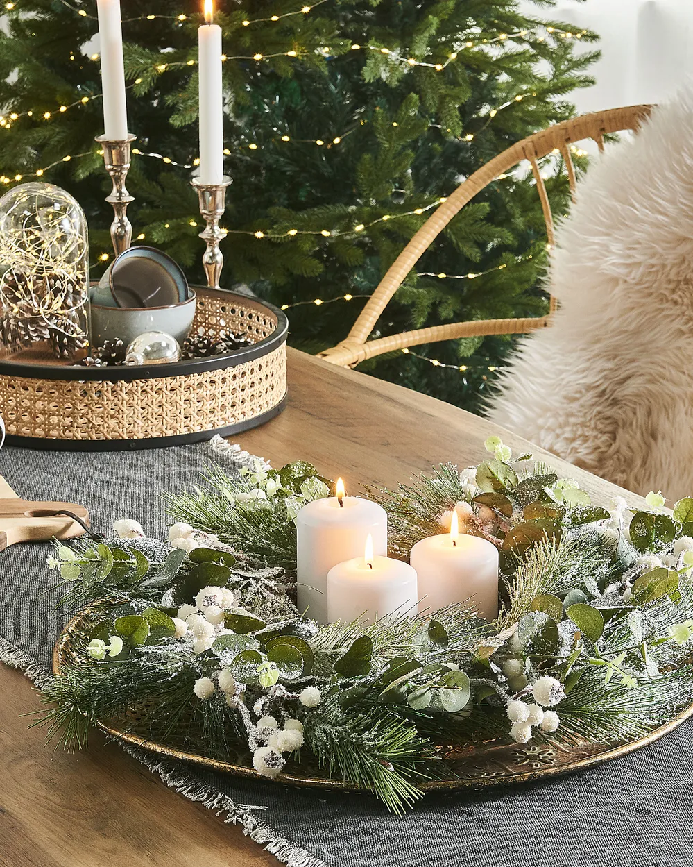 Weihnachtskranz JURMU 54 cm Grün_790325