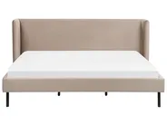 Bett mit Lattenrost Samtstoff ARETTE 180 x 200 cm Taupe_875230