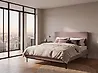 Bett mit Lattenrost Stoff CORIO 140 x 200 cm Taupe