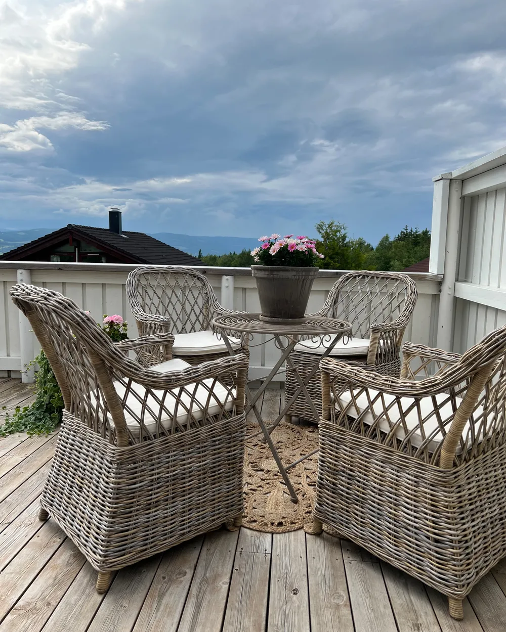 Gartensessel 2er Set mit Auflagen MAROS Rattan Naturfarben_871239