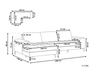Ecksofa 4-Sitzer KIRUNA Samtstoff Hellbeige rechtsseitig_958034