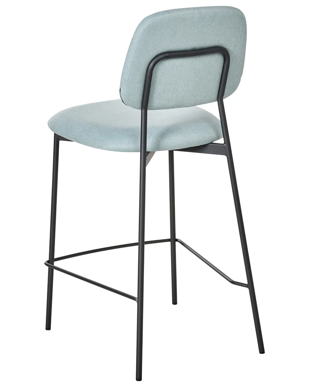 Set mit 2 Barstühlen DUETTE Stoff Hellblau_1015763