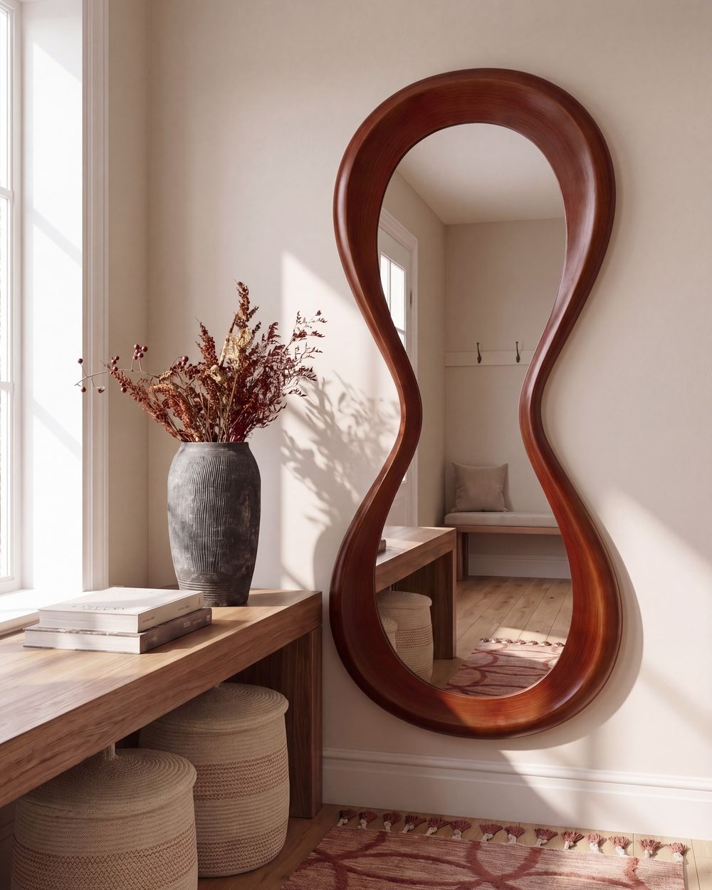 Wandspiegel BOURGES 70 cm 170 cm Braun