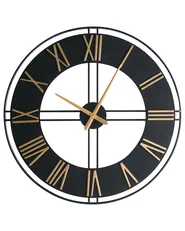 Wanduhr PERIGNY 80 cm Metall Schwarz_1019696