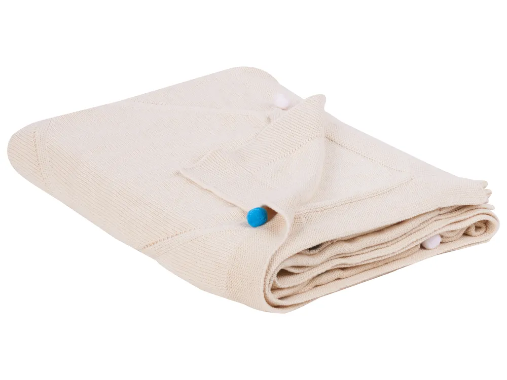 Kuscheldecke GAIDAR Baumwolle 130 x 170 cm Beige