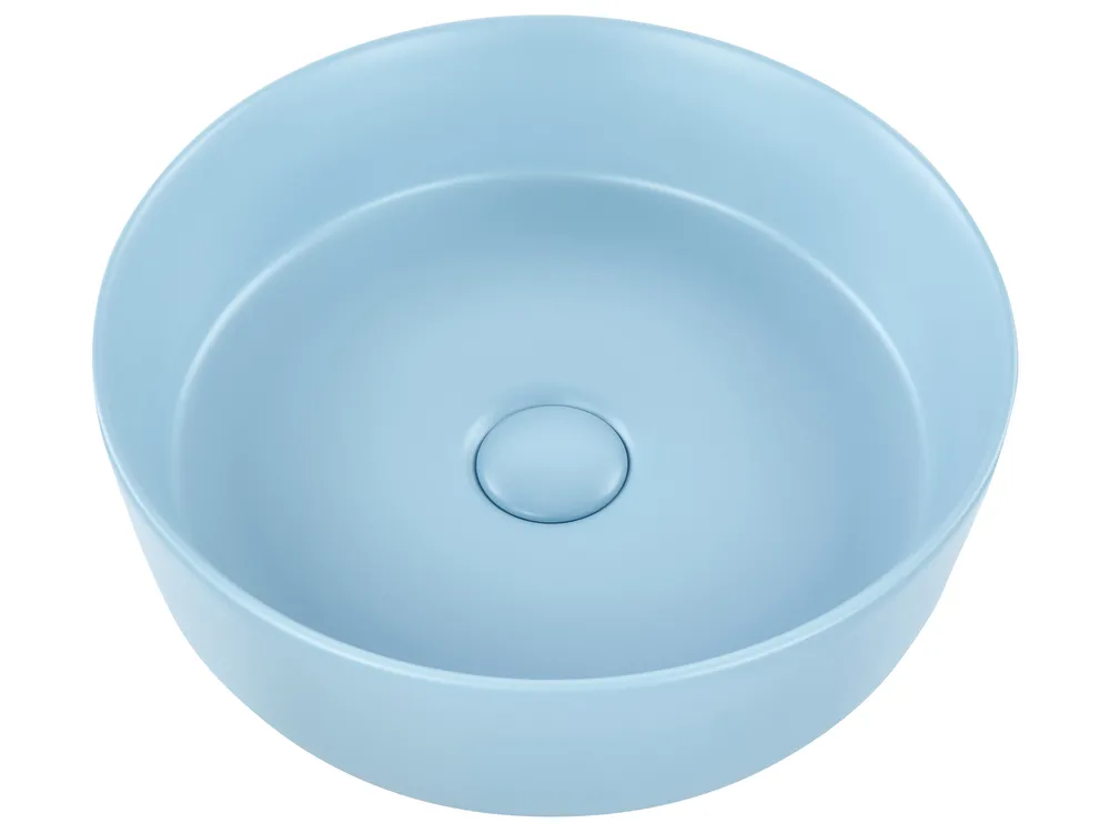 Aufsatzwaschbecken GUDAR ⌀ 37 cm Keramik Blau_923348