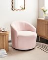 Drehsessel DAVIK Bouclé Pastellrosa