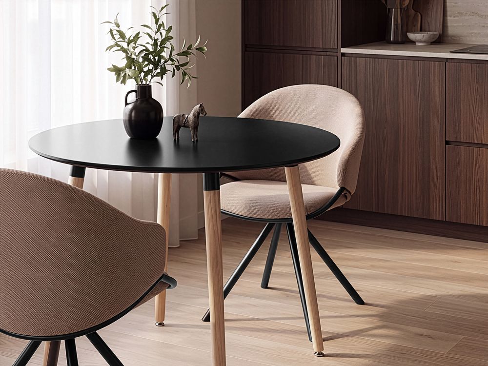 Table de repas BOVIO Noir 120 cm 120 cm