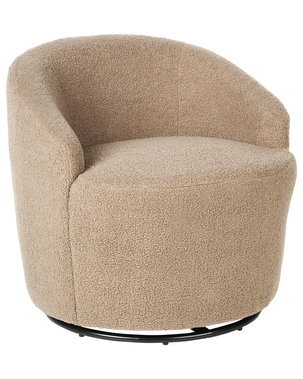 Drehsessel DAVIK Boucl Taupe - Beliani.ch