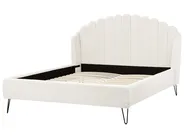 Bed Boucle AMBILLOU 140 x 200 cm (EU Double) Off-White_967566
