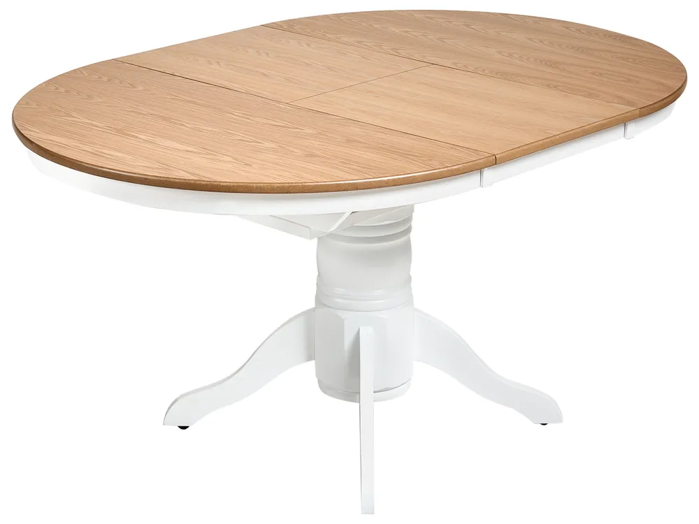 Ausziehbarer Esstisch AKRON Helle Esche 106/150 cm 106 cm Holz