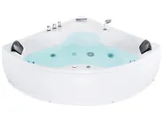 Whirlwanne Eckmodell mit LED SENADO 205 x 150 cm Weiß_850682