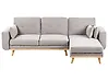 Eckschlafsofa KAARINA Stoff Grau linksseitig