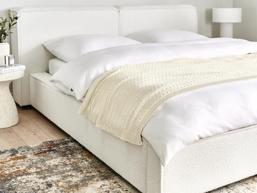 Kuscheldecke ANAMUR Baumwolle 110 x 180 cm Beige