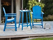 Garten Bartisch ADIRONDACK 60 cm 59 cm Kunststoff Blau_1183931