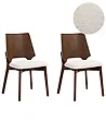 Esszimmerstuhl 2er Set ABEE Braun / Hellbeige