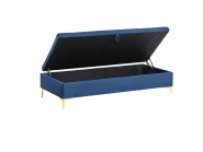 Ottomane mit Stauraum ABERDEEN Samtstoff Marineblau_970774