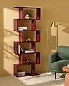 Bücherregal mit 6 Ebenen VALDOSA 190 cm Burgunderrot