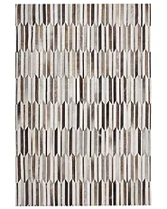 Teppich KULALAR Beige 160 x 230 cm Echtleder_787224