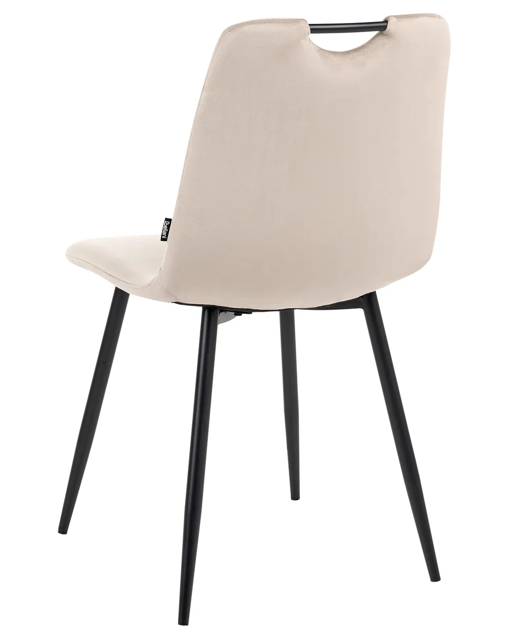 Set of 4 Dining Chairs ARGYLE Velvet Taupe_1136335