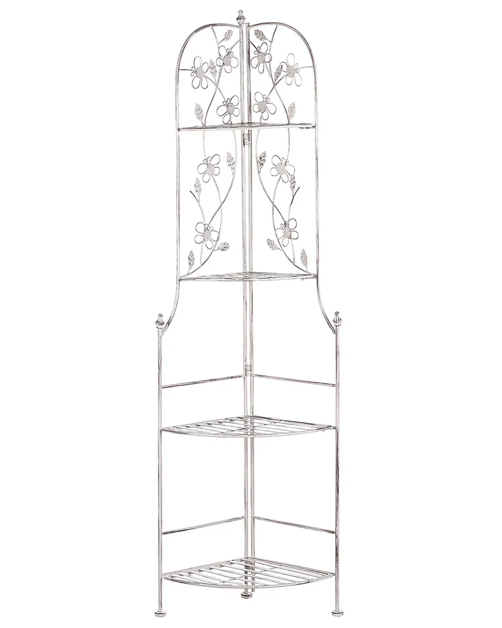 Eckregal BIELLA 35 cm 158 cm Metall Weiß