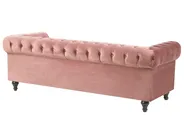 Sofa 3-Sitzer CHESTERFIELD Samtstoff Rosa_778824