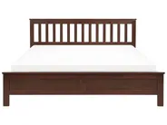 Bett mit Lattenrost Kiefernholz MAYENNE 180 x 200 cm Dunkelbraun_876565