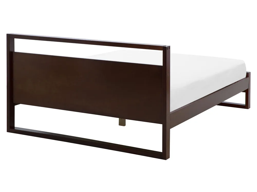 Bett mit Lattenrost Kiefernholz GIULIA 160 x 200 cm Dunkelbraun_743835