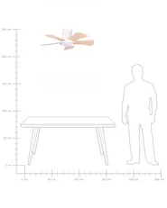 Ventilateur de plafond avec lampe BIVENS Avec télécommande LED Beige clair_1133276