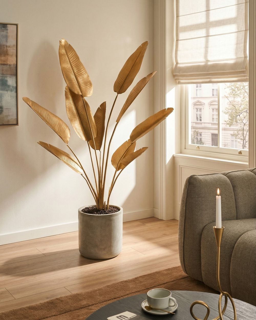 Artificial Plant BANANA TREE 162 cm Gold