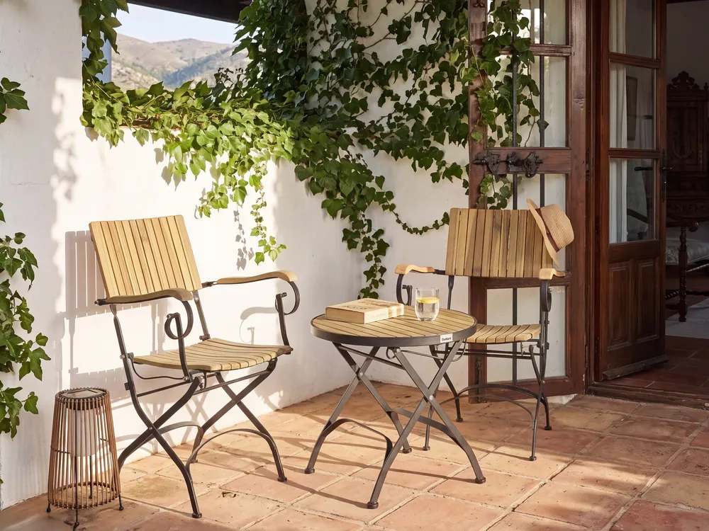 Bistro Set klappbar LASCARI Akazienholz Hellbraun