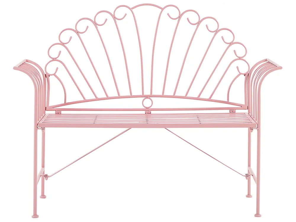 Gartenbank CAVINIA 125 cm Metall Rosa