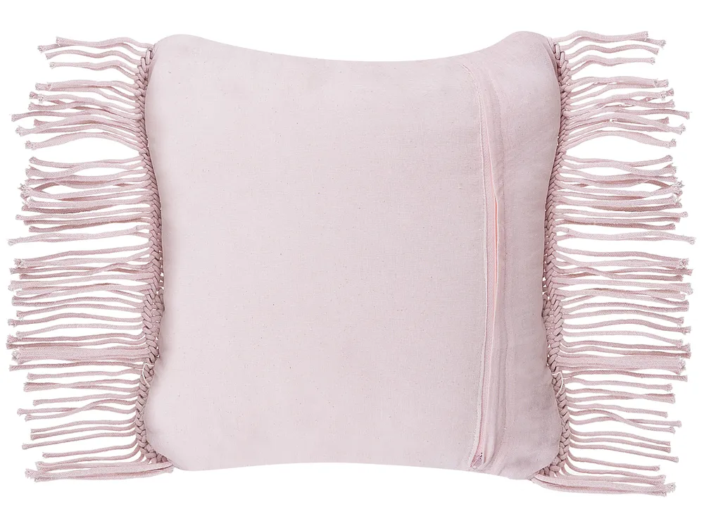 Set of 2 Decorative Cushions YANIKLAR 40 x 40 cm Cotton Pink Geometric Pattern_768954
