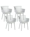 Gartenstuhl 4er Set PESARO Hellgrau